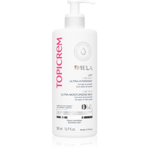 Topicrem MELA Unifying Ultra-Moisturizing Milk SPF15 vlažilni losjon proti pigmentnim madežem SPF 15 500 ml Slike