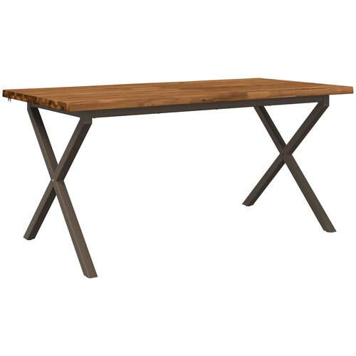  Stol za blagovanje s prirodnim rubom 160 x 80 x 75 cm Prirodna Slike
