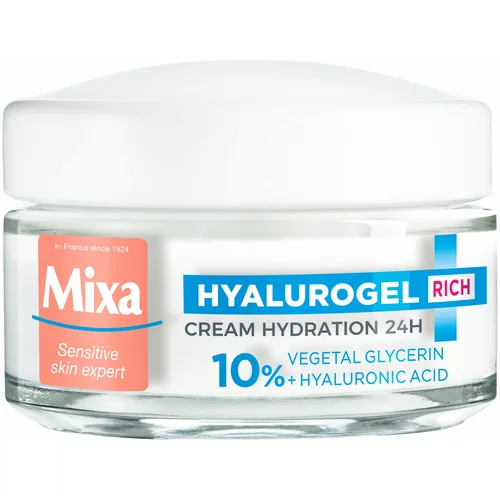 Mixa Hyalurogel Rich njega za intenzivnu hidrataciju osjetljive i suhe kože 50 ml
