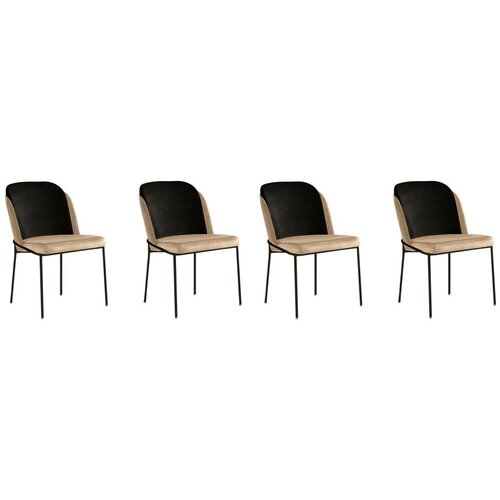 Woody Fashion set stolica DR-145 V4, 78x61x102 cm, 4 dijela, crna Cene