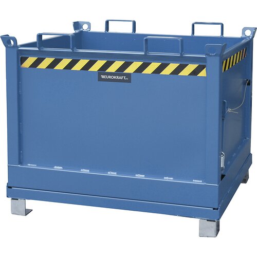 eurokraft pro Zaboj s preklopnim dnom, prostornina 0,75 m³, encijan modre barve RAL 5010 Cene