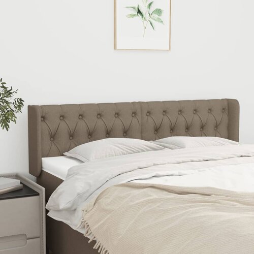 vidaXL Uzglavlje s ušima smeđesivi 163x16x78/88 cm od tkanine Cijene