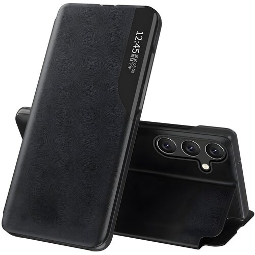  Elegantna knjižna ovitek View Case za Samsung Galaxy S24 FE - Črna KP36801 Slike