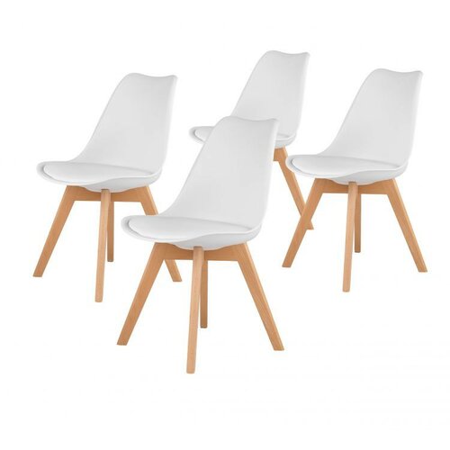 Modern Home set od 4 trpezarijske stolice Filipo, Beli Slike