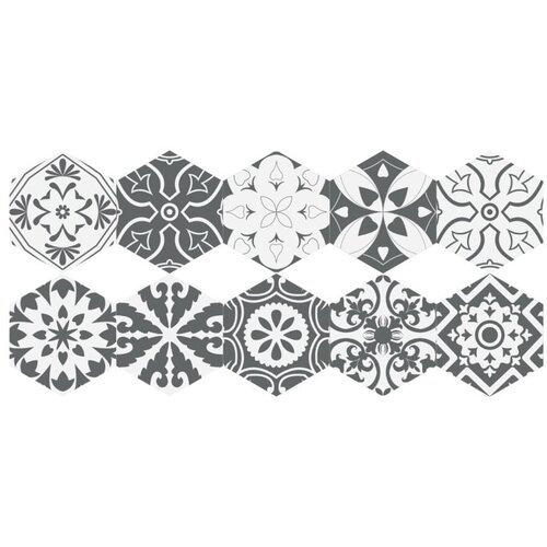 Ambiance Komplet 10 talnih nalepk Hexagons Rosito, 20 x 18 cm Slike