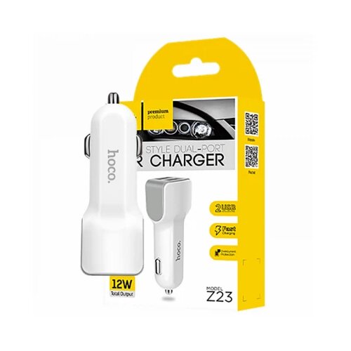 hoco. Auto punjač za smartphone, 2 x USB, 5V / 2.4 A - Z23 Grand Style Dual port Cene