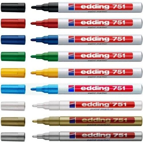 Edding Marker z lakom E-751, 1-2 mm, srebrna Cene
