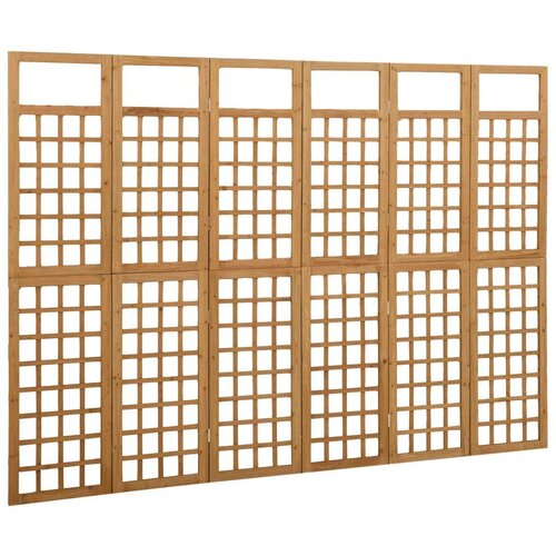 VidaXL Sobna pregrada / re&amp;scaron;etka sa 6 panela od jelovine 242,5x180 cm Slike