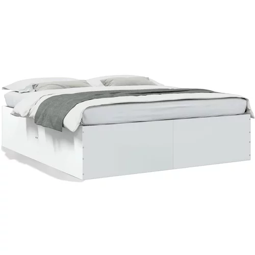  Okvir za krevet bijeli 200 x 200 cm od konstruiranog drva