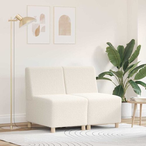 VidaXL sofa chiar 2 pcs krema 55 x 74 x 82 cm mikrovlaknena tkanina Slike