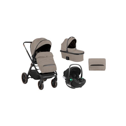 Kikka Boo kolica Tiffany 3in1 premium set sa autosedištem I-Trail I-size i tvrdom korpom Beige (KKB20153 PRSET) Cene