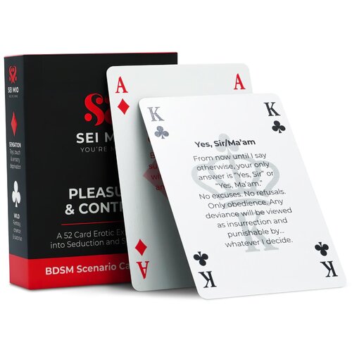 Sei Mio Pleasure &amp;amp; Control - BDSM igralne karte (52 kart) Slike