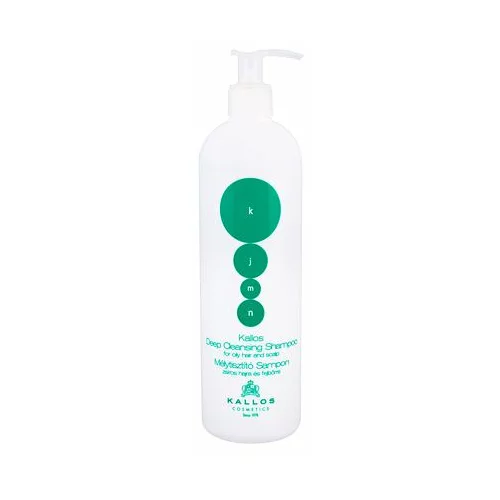Kallos Cosmetics kjmn deep cleansing foaming face wash šampon za mastne lase in lasišče 500 ml za ženske