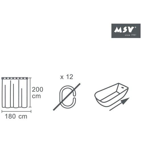 Msv Zavesa za tu&amp;scaron; 180x200 cm Sugar &amp;ndash; Slike