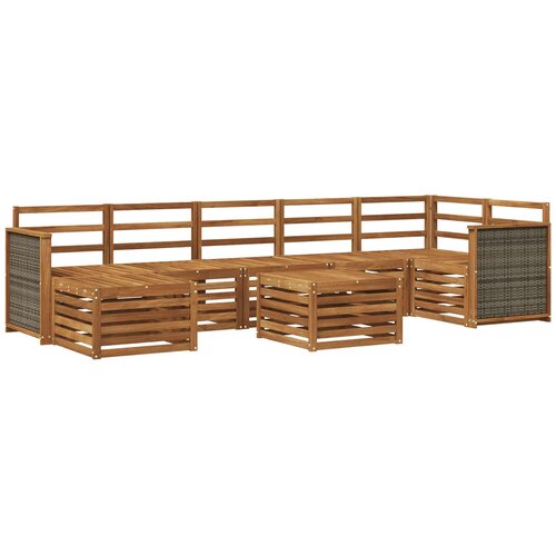 vidaXL Zunanja garnitura za sedenje 7 pcs Naravna Masiven les akacije, (5000282226) Cene