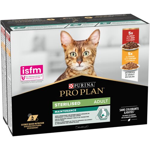Purina PRO PLAN Cat Sterilised Adult Maintenance 10 x 85 g - Govedina i piletina Cijene