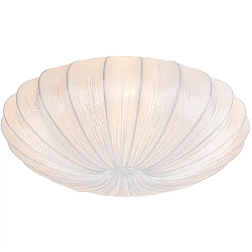 QAZQA Design stropna svetilka bela svila 60 cm 5 luči - Plu