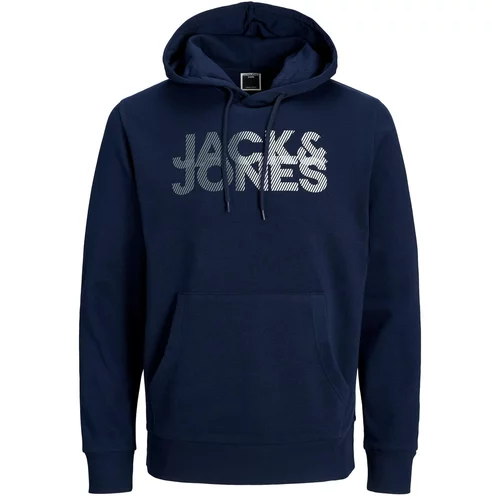 Jack & Jones Sweater majica mornarsko plava / prljavo bijela