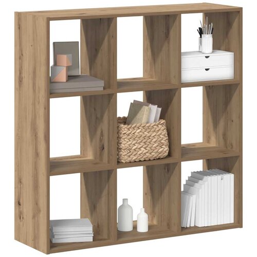  Regal za knjige boja artisian hrast 102x32x102 cm drveni Slike
