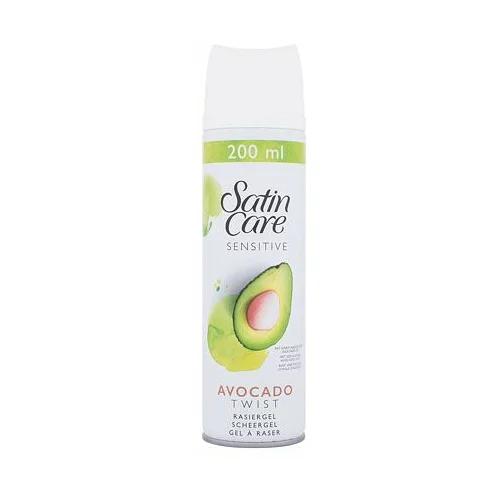Gillette satin care sensitive avocado twist vlažilni gel za britje za občutljivo kožo 200 ml za ženske