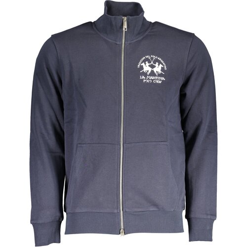La Martina MEN&amp;#039;S BLUE ZIPPED SWEATSHIRT Slike