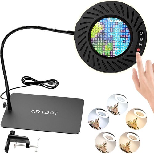 ARTDOT LED povečevalna svetilka s stojalom in 5 načini svetlobe - 10x povečava Cene