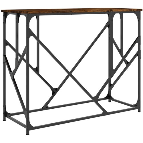 Maison Chic konzolna miza - miza ob steni dimljen hrast 100x40x80 cm inženirski les, (21785809) Cene