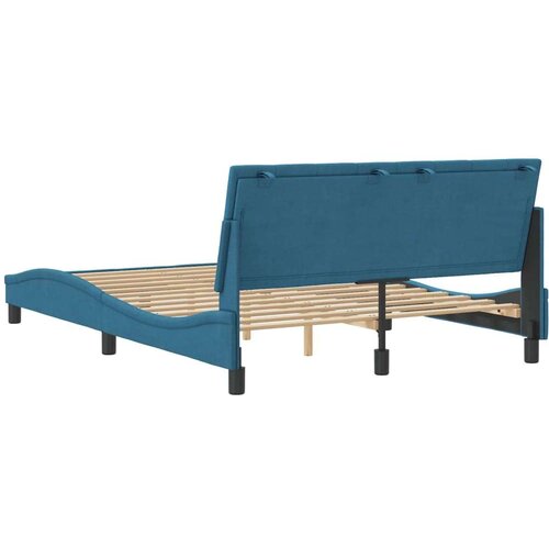  Okvir za krevet s uzglavljem plavi 120 x 200 cm bar&amp;scaron;unasti Slike
