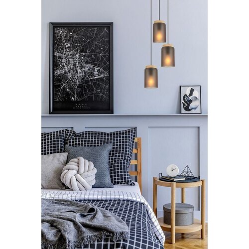 Toolight Viseća Lampa APP1811-3CPR Frosted Grey Slike