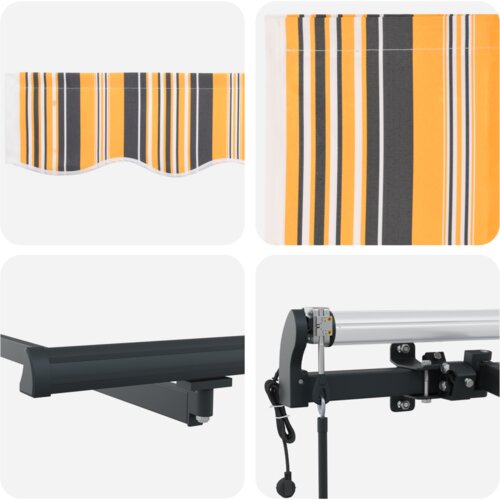 vidaXL Automatska uvlakaća tenda s prugama 500x300 cm Cijene
