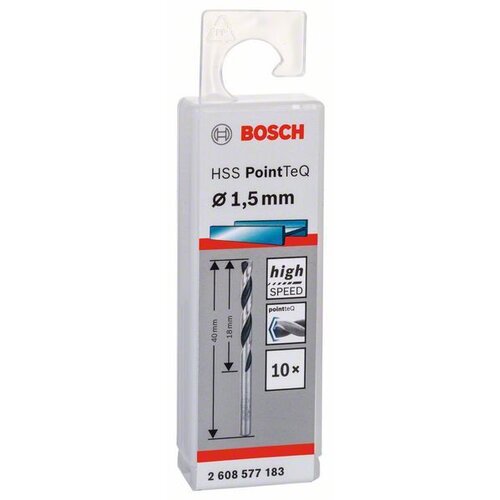 Bosch HSS spiralna burgija PointTeQ 1,5 mm paket od 10 komada Slike