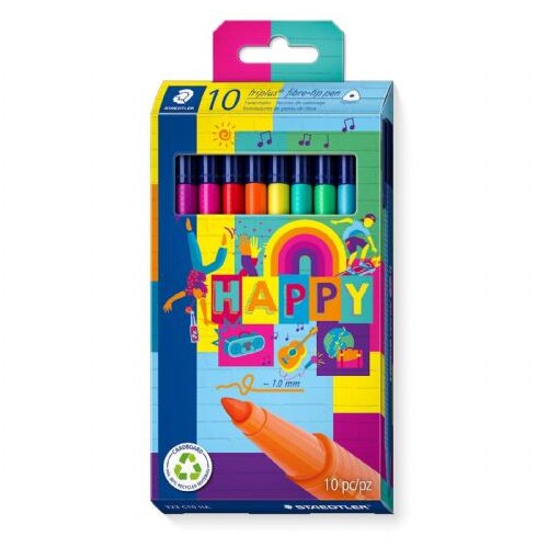 Staedtler flomastri Triplus, 10/1, v kartonski škatli, Happy Cene