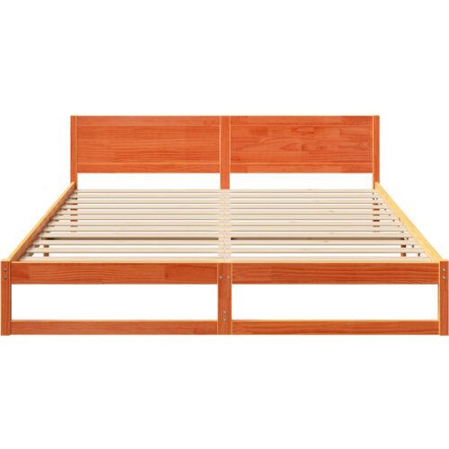  Konstrukcija postelje Rjava 200 x 200 cm Trden borov les, (5000022987) Slike