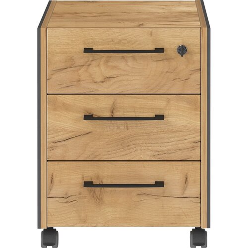 Germania Antracitno siva/v naravni barvi omarica v hrastovem dekorju 42x54x49 cm Podium &ndash; Cene