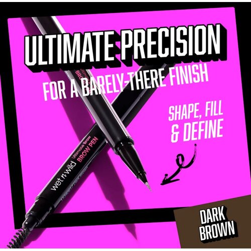 Wet&amp;#039;n wild Ultimate Brow Pen tu&amp;scaron; za obrve nijansa Dark Brown 0.5 ml Slike