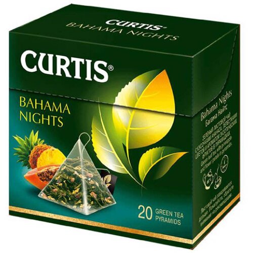Curtis bahama nights - zeleni čaj sa komadićima ananasa, laticama cveća ...