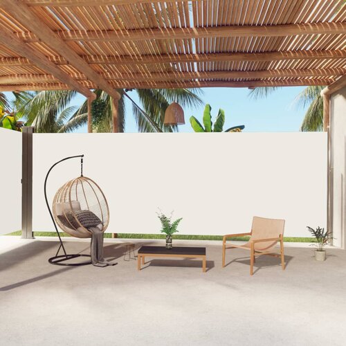 vidaXL Uvlačiva bočna tenda krem 220 x 1000 cm Cijene