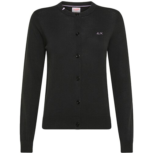Sun68 cardigan solid l/s black Slike