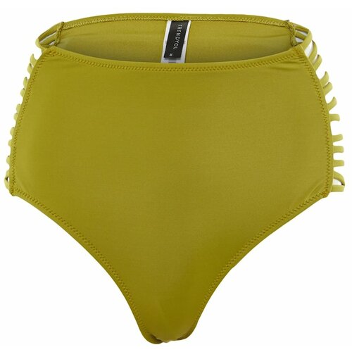Trendyol Green Ribbed High Waist Bikini Bottom Slike