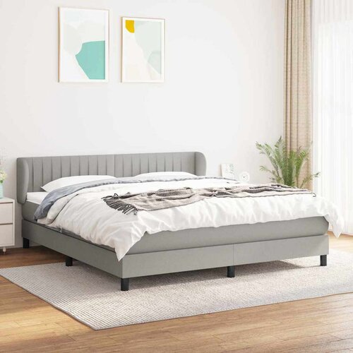  Krevet s oprugama i madracem svjetlosivi 180x200 cm od tkanine Cijene