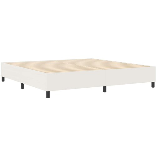  Krevetna platforma Krema 200 x 200 cm Kordura tekstil Slike