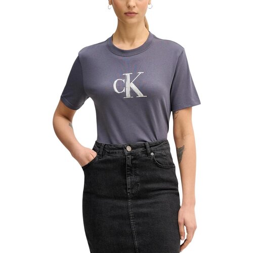 Calvin Klein Jeans Majice s kratkimi rokavi LV044E215G Siva Cene
