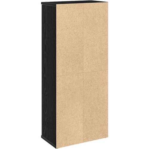 VidaXL Kupaonski ormarić s držačem za role crni 39x22x90 cm Slike