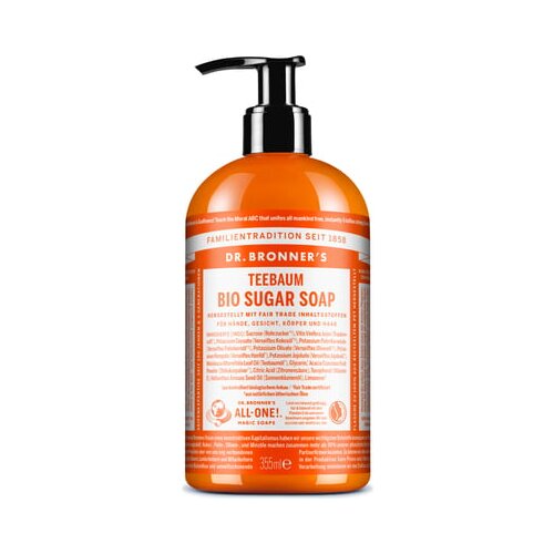 DR. BRONNER&amp;#039;S tekoče milo Bio Sugar Soap - čajevec - 355 ml Slike