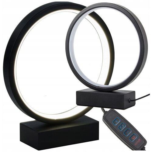VERKGROUP LED okrogla namizna svetilka 3 barve svetlobe USB 23cm črna, (5000234432) Cene