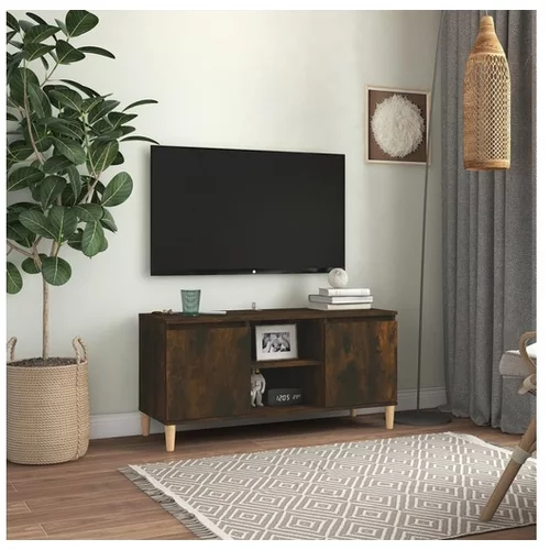  TV omarica z lesenimi nogami dimljeni hrast 103,5x35x50 cm