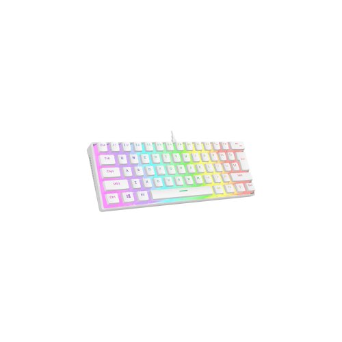  Tastatura gaming RAMPAGE RADIANT K11 white, red switch, Type-C, RGB, US Layout, pudding keycaps Slike