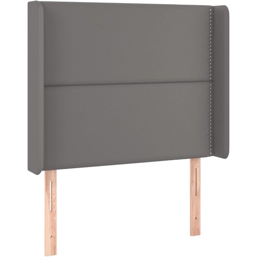 Maison Chic vzglavna omarica - nočna omarica - posteljna omarica z u&amp;scaron;esi sivo 103x16x118/128 cm umetno usnje, (21711519) Slike