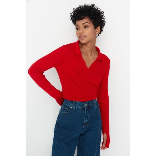 Trendyol red polo neck knitwear sweater Cene