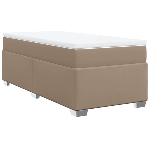 VidaXL Krevet s oprugama i madrac cappuccino 90x190 cm od umjetne kože Slike